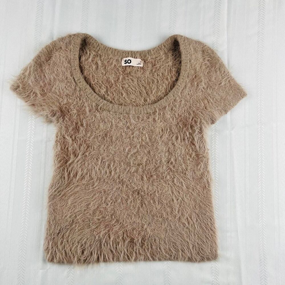 So-clothing Women's Tan and Cream Shirt S